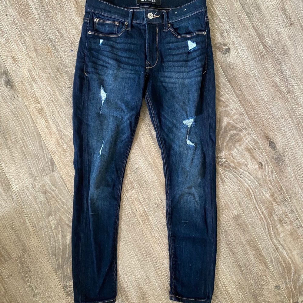 EXPRESS mid-rise legging Jeans dark wash sz4